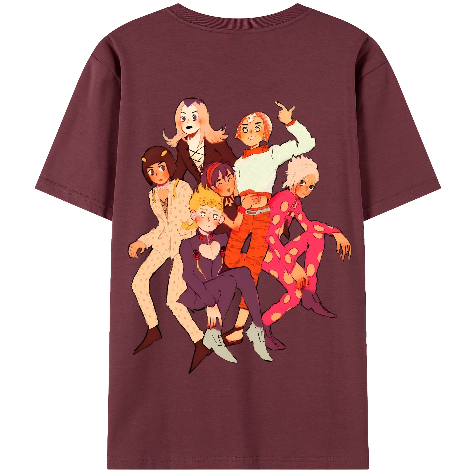 （画像用） ジョジョの奇妙な冒険 JoJo's Bizarre Adventure 綿100％半袖Tシャツ（背面プリント）